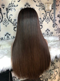 Bone Straight Wig (Natural Dark Brown)